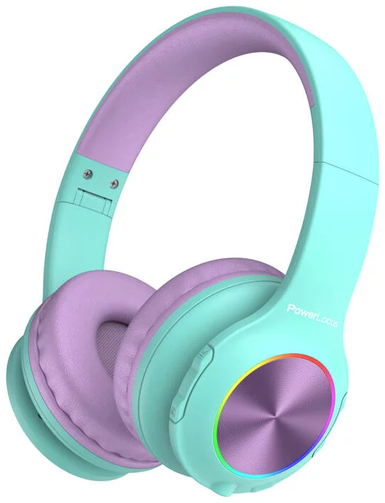 Sluchátka PowerLocus Wireless Headphones for kids PLED (blue&purple)