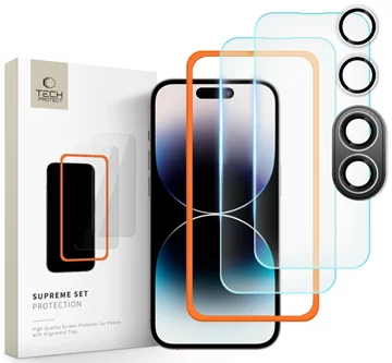 TECH-PROTECT SUPREME SET 3-PACK IPHONE 16 CLEAR (5906302310906)