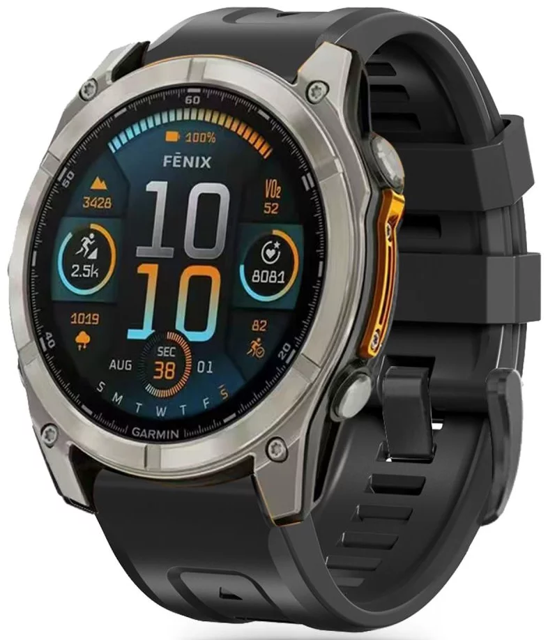 Remienok TECH-PROTECT SILICONE GARMIN FENIX 5X / 5X PLUS / 6X / 6X PRO / 7X / 8 (51 MM) BLACK (5906302376865)