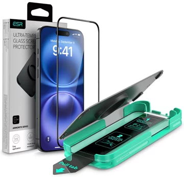 ESR ARMORITE hartowane szkło ochronne iPhone 16 Pro czarne (4894240236055)  