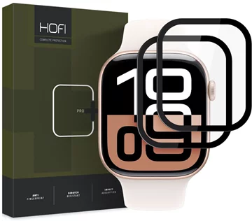 HOFI Hybrid Pro+ 2er-Pack Schutzfolien für Apple Watch 10 (42 mm) schwarz (5906302376483)  