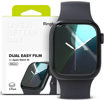 RINGKE DUAL EASY 3-PACK APPLE WATCH 10 (42 MM) CLEAR PROTECTIVE FOIL (8800274964013)