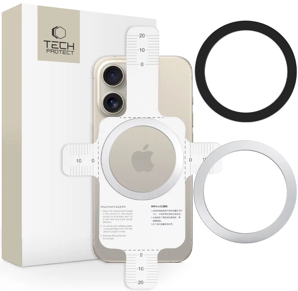 elago Anello Magnetico Adesivo - 2 Pezzi Adesivi Magnetici, Compatibile con MagSafe, Tutti i Modelli di iPhone, Tutti i Modelli di Galaxy [Guida MagSafe Inclusa] [Nero