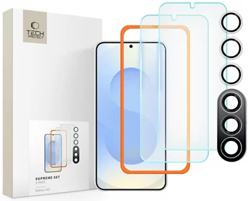 TECH-PROTECT Supreme Set 3er-Pack Schutzglas Galaxy S25 klar (5906302322053)