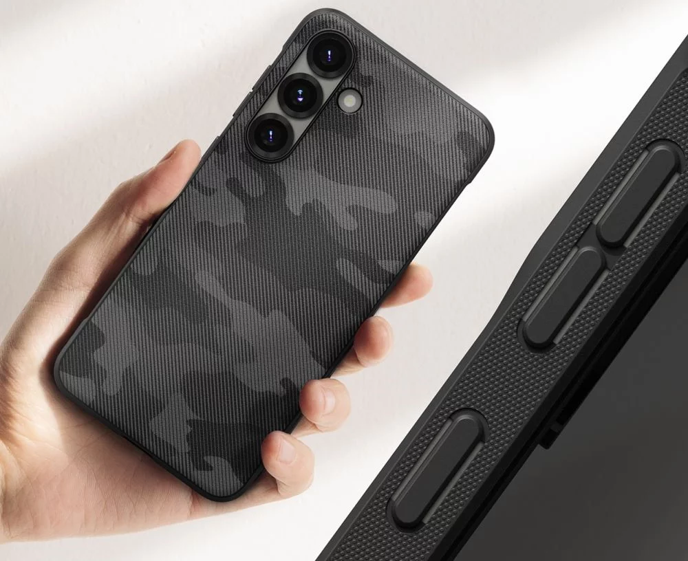 Huse Husă RINGKE Onyx Galaxy S25 Camo negru (8800274968332)