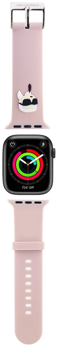 Curea de ceas Karl Lagerfeld Karl Head NFT Watch Strap for Apple Watch 38/40/41 Pink (KLAWMSLKNP)