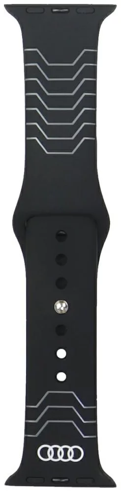 Curea de ceas Curea din silicon Audi Strap Geometric Pattern pentru Apple Watch 40/41/42mm negru (AU-SR-AW40-42-GT/D3-BK)