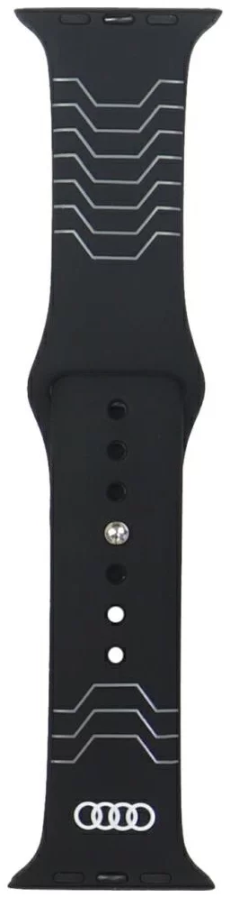 Curea de ceas Curea din silicon Audi Strap Geometric Pattern pentru Apple Watch 44/45/46/49mm negru (AU-SR-AW44-49-GT/D3-BK)